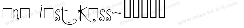 one last kiss字体转换
